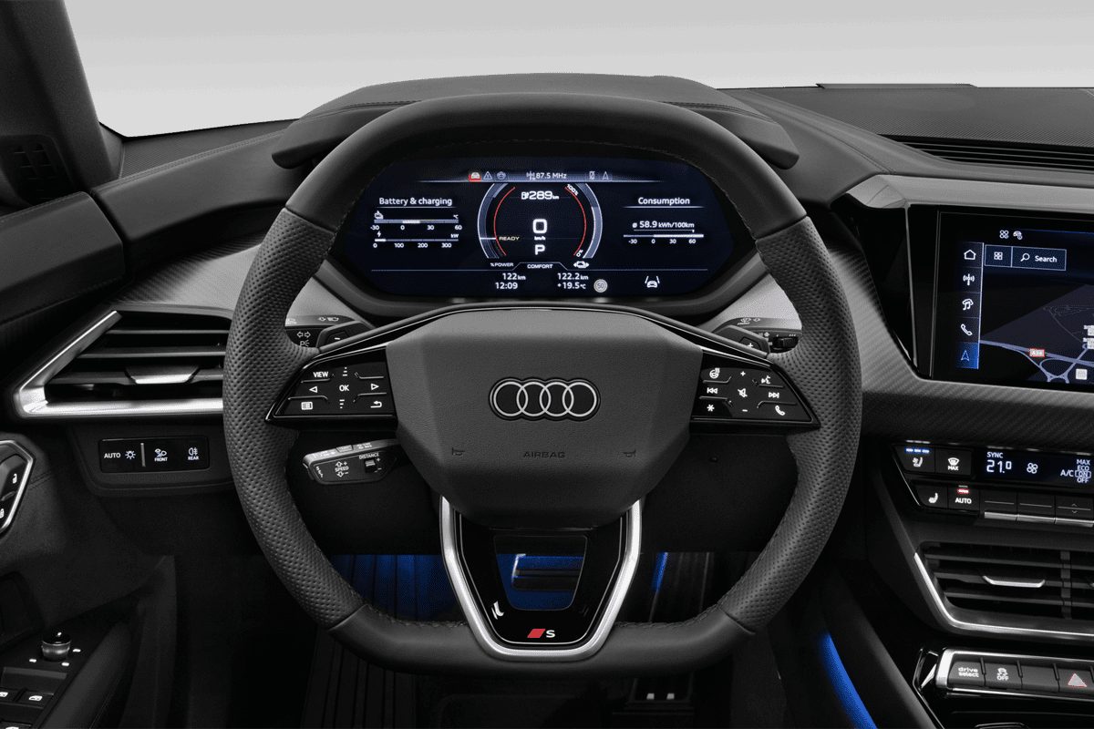 Lenkrad eines Audi e-tron GT