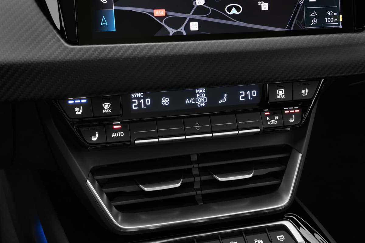 Klimasteuerung eines Audi e-tron GT