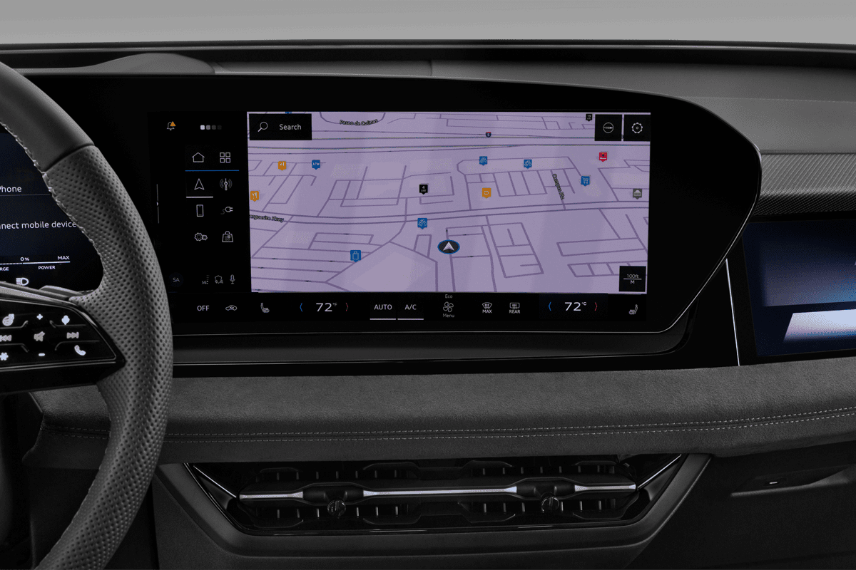 Mittelkonsole eines Audi SQ6 SUV e-tron