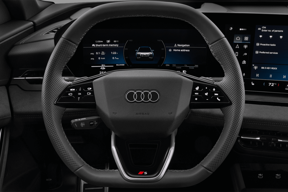 Lenkrad eines Audi SQ6 SUV e-tron