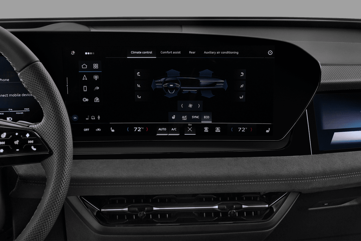 Klimasteuerung eines Audi SQ6 SUV e-tron