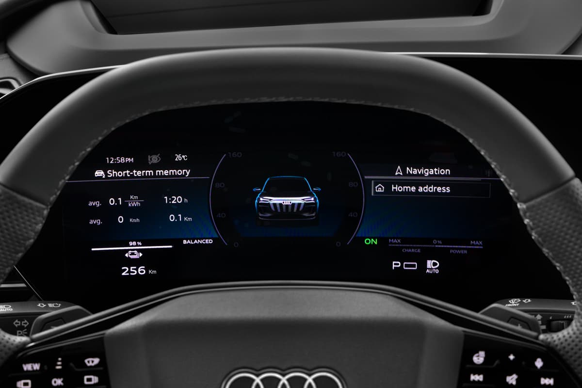 Kombiinstrument eines Audi SQ6 SUV e-tron