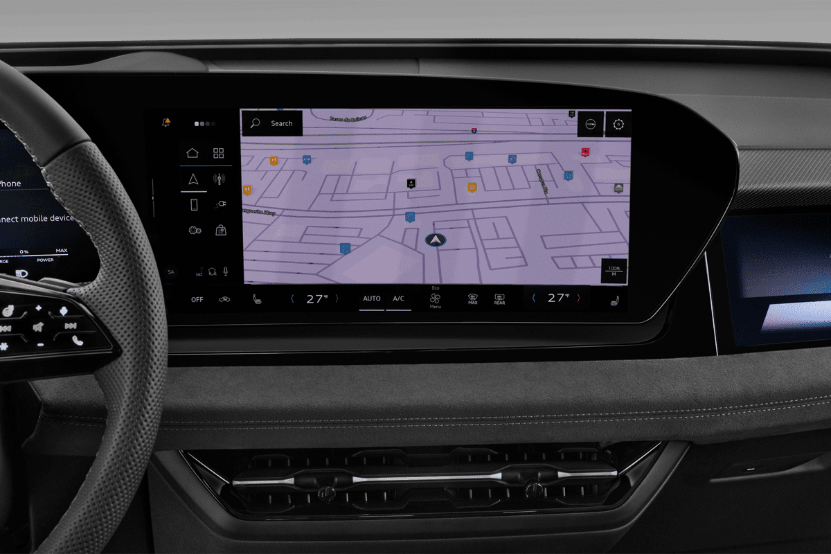 Mittelkonsole eines Audi SQ6 SUV e-tron