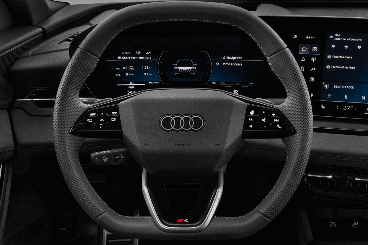 Lenkrad eines Audi SQ6 SUV e-tron