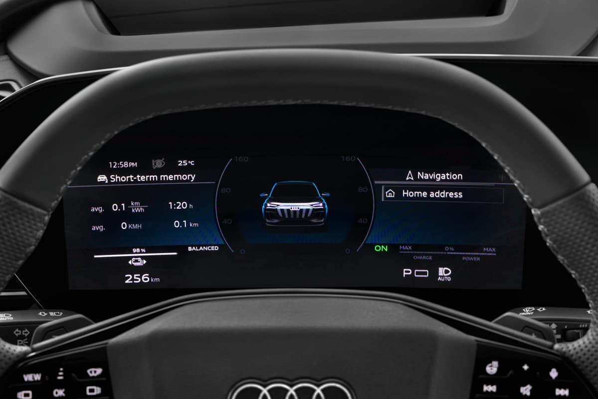 Kombiinstrument eines Audi SQ6 Sportback e-tron
