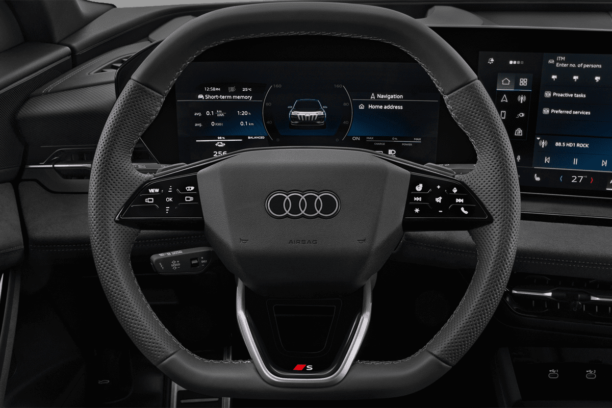 Lenkrad eines Audi SQ6 Sportback e-tron
