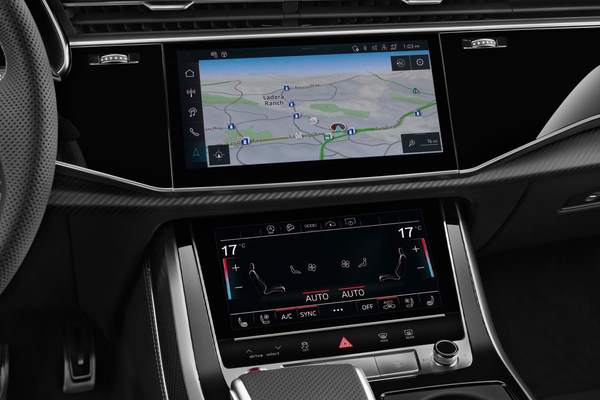 Mittelkonsole eines Audi SQ7 SUV