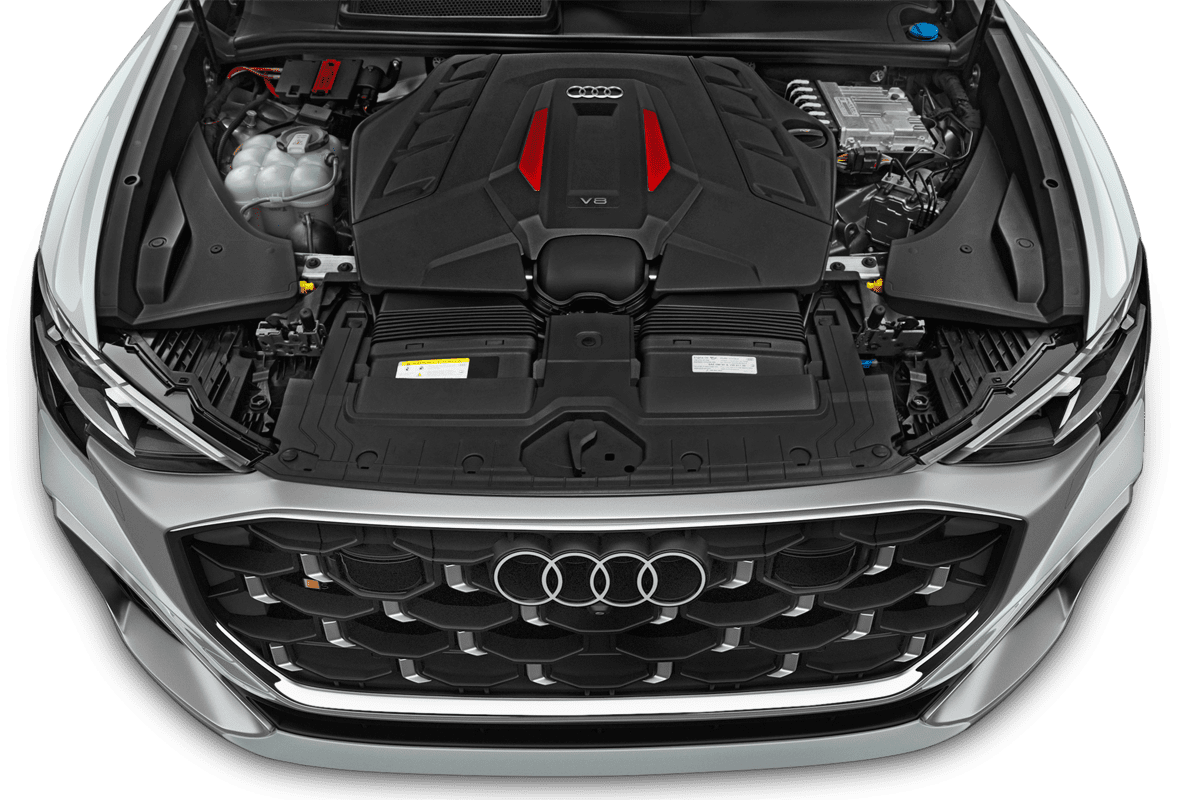 Motorraum eines Audi Q8 SUV