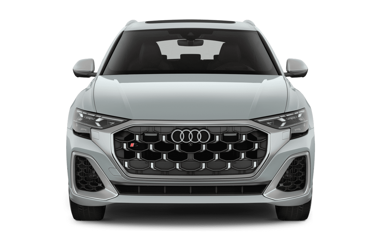 Frontansicht eines Audi Q8 SUV, freigestellt