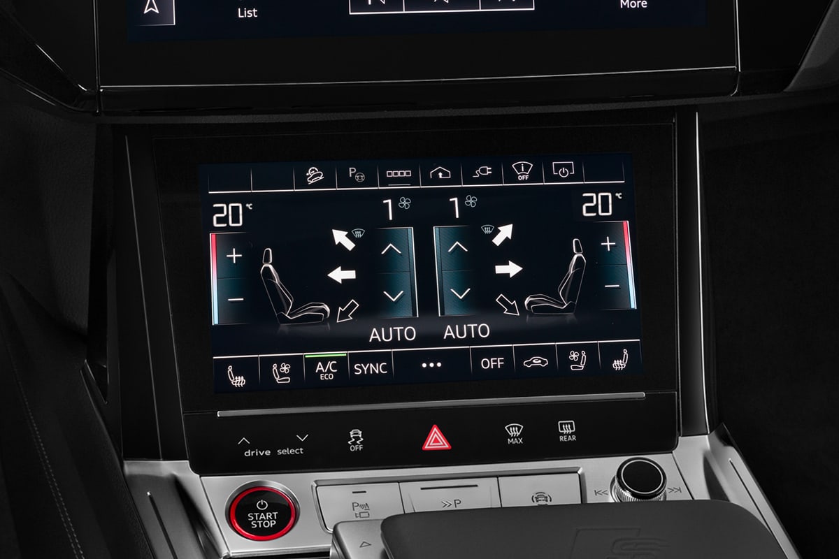Klimasteuerung eines Audi SQ8 e-tron Sportback