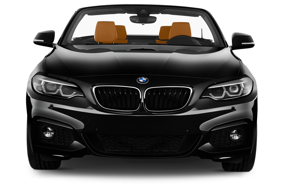Frontansicht eines BMW 2er Cabrio, freigestellt