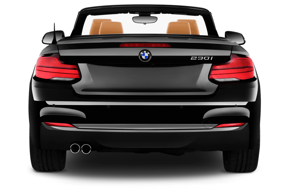 Heckansicht eines BMW 2er Cabrio