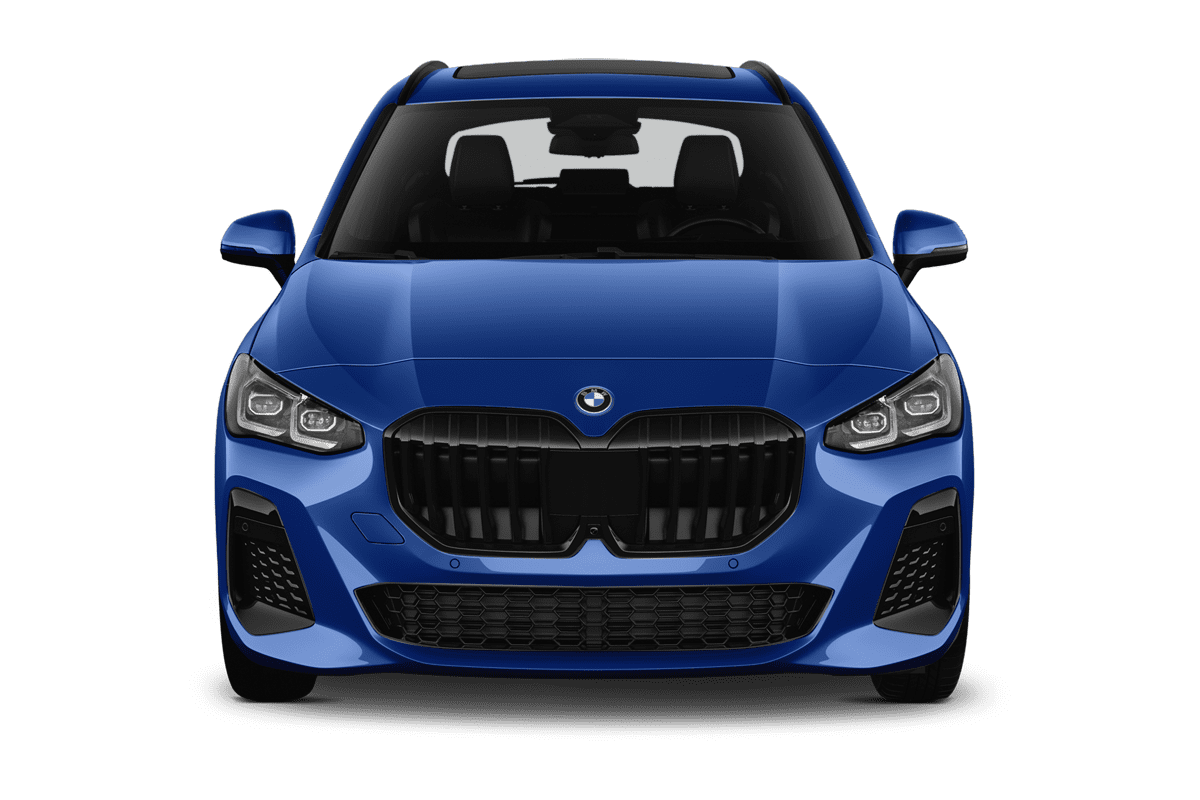 Frontansicht eines BMW 2er Active Tourer Plug-in-Hybrid , freigestellt