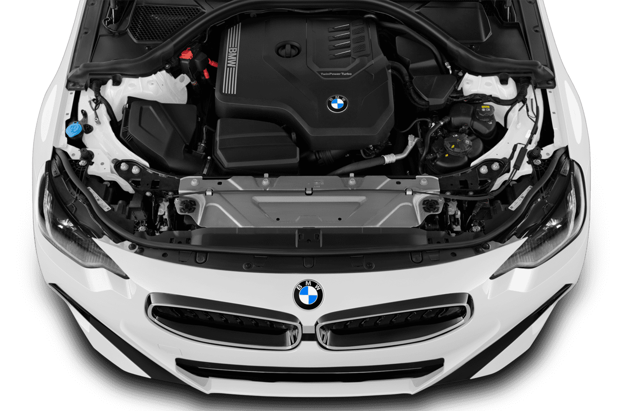 Motorraum eines BMW 2er Coupé 