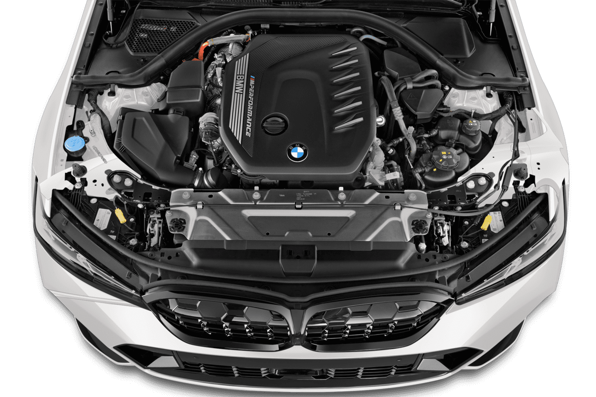 Motorraum eines BMW 3er Touring