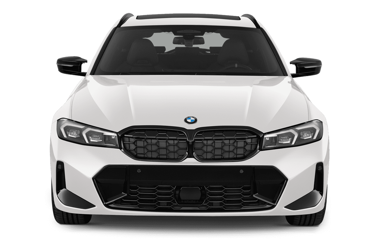 Frontansicht eines BMW 3er Touring, freigestellt