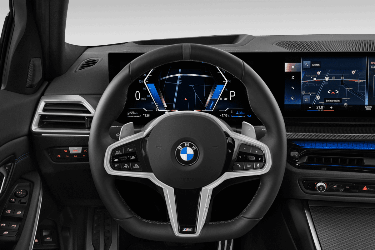 Lenkrad eines BMW 3er Touring Plug-in-Hybrid