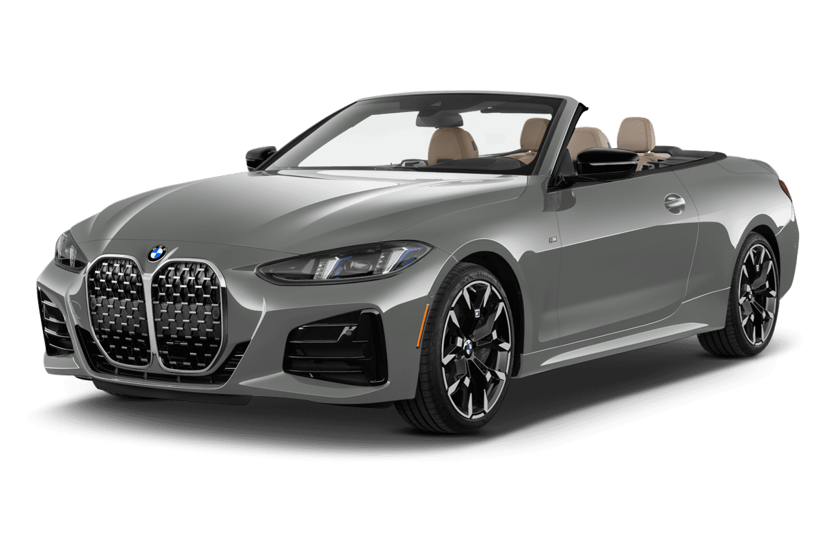 Schräge Frontansicht eines BMW 4er-Reihe, freigestellt