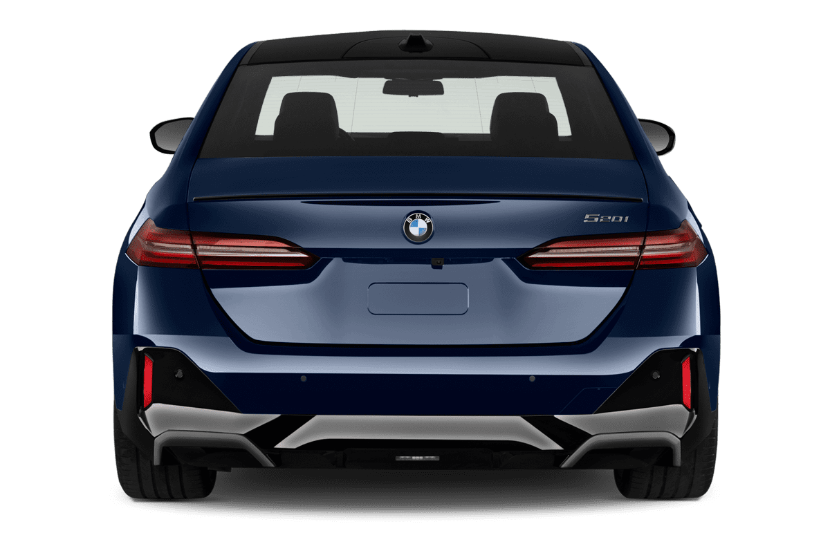 Heckansicht eines BMW 5er Limousine Plug-in-Hybrid