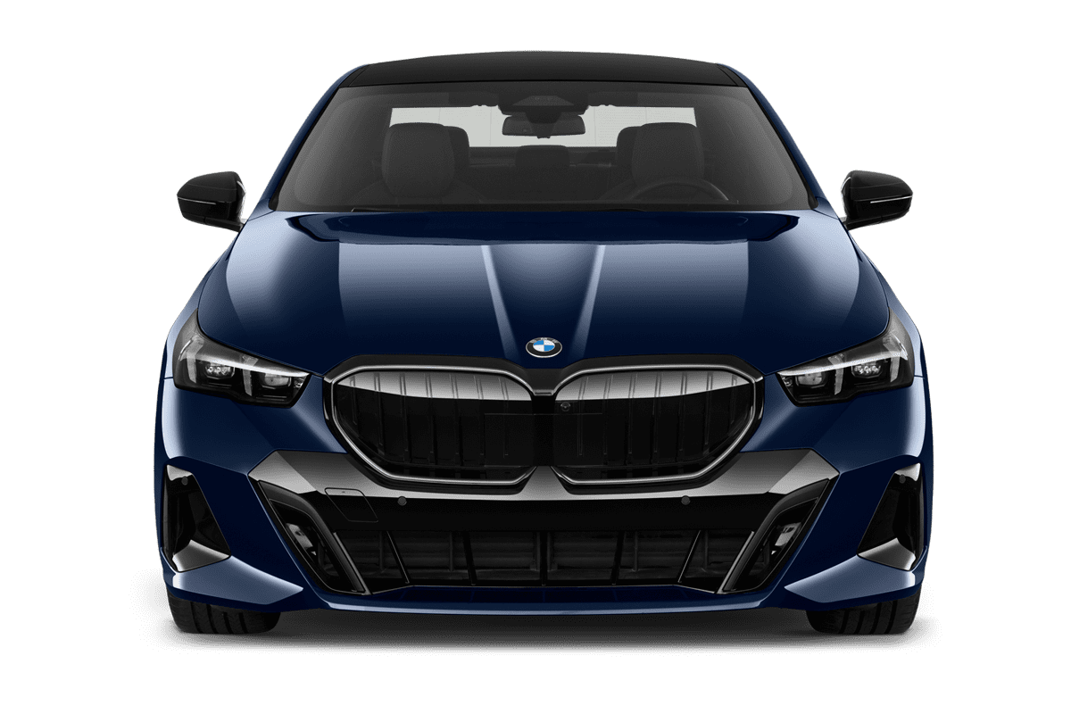 Frontansicht eines BMW 5er Limousine, freigestellt