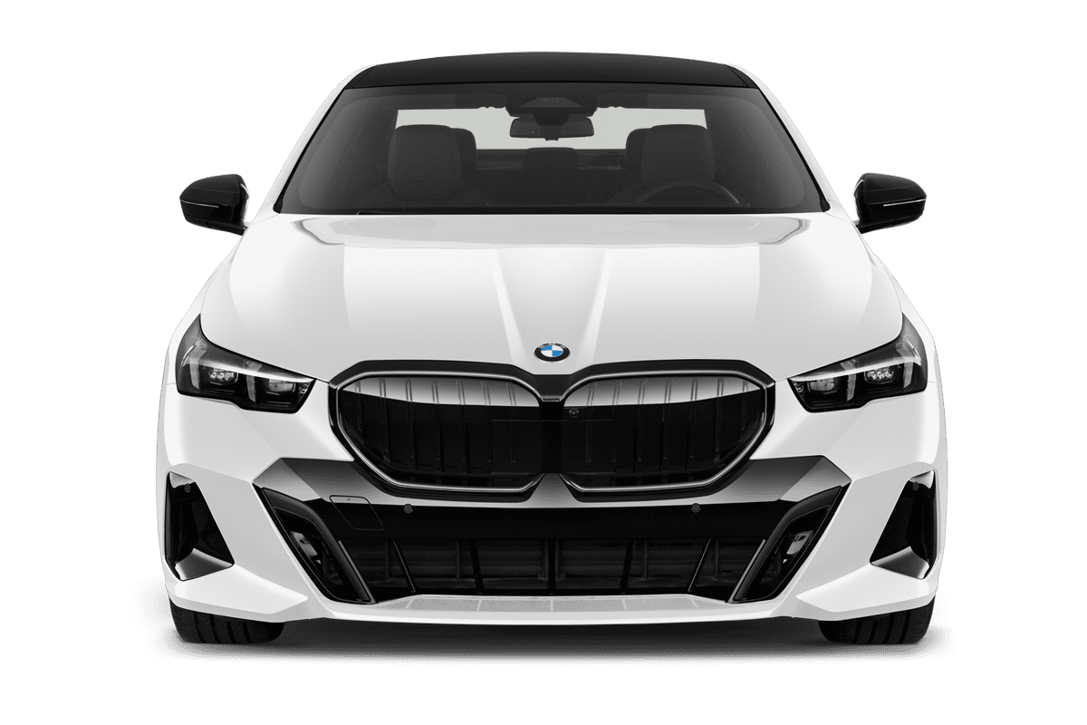 Frontansicht eines BMW 5er Limousine Plug-in-Hybrid , freigestellt