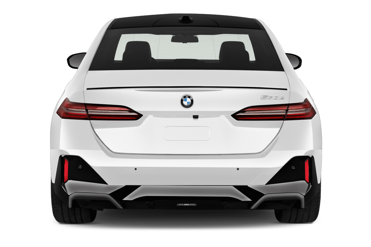 Heckansicht eines BMW 5er Limousine Plug-in-Hybrid 