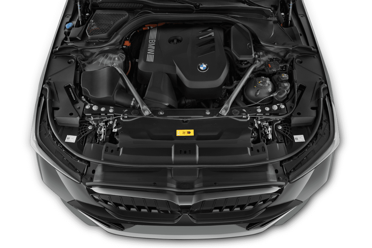 Motorraum eines BMW 5er Touring Plug-in-Hybrid