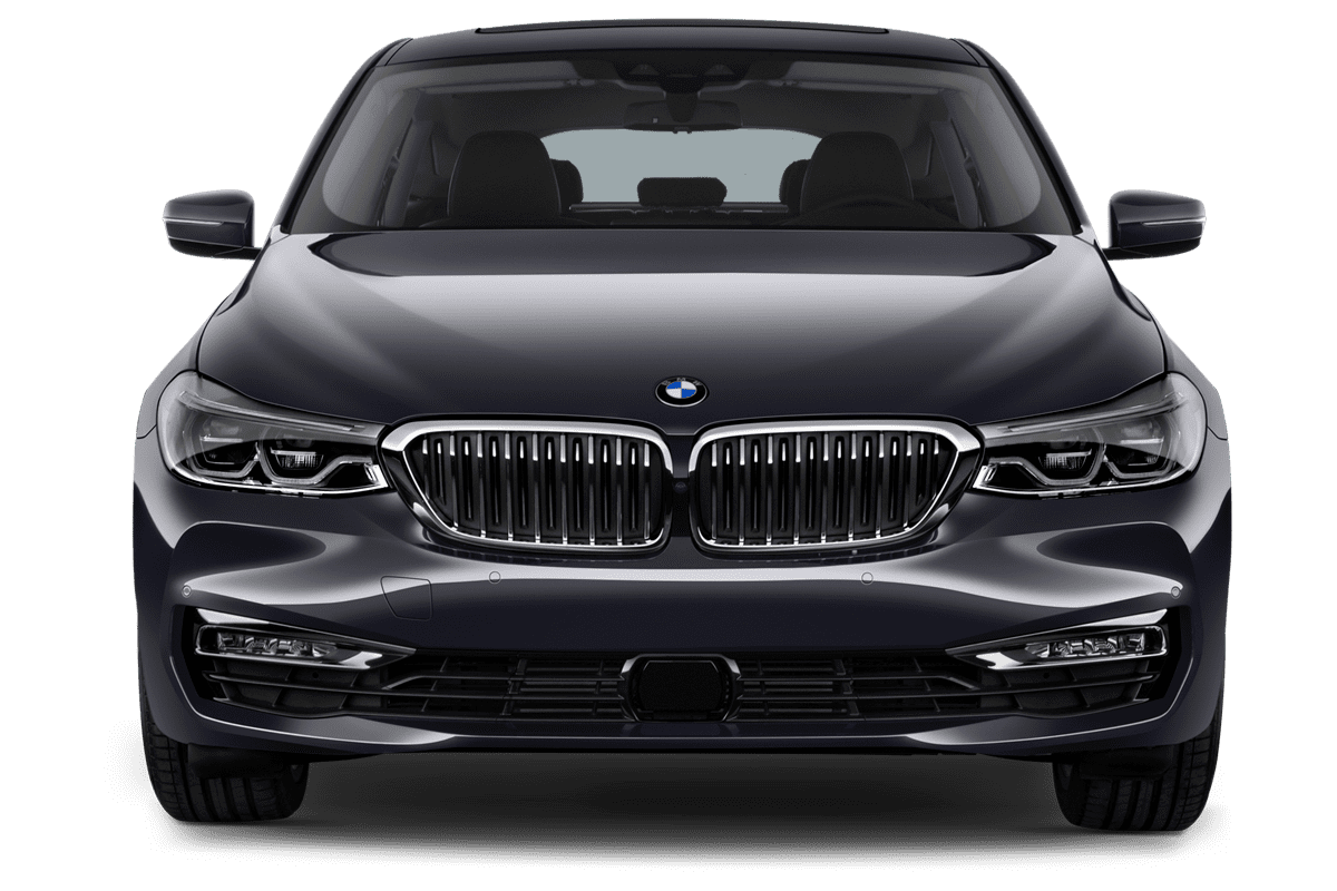 Frontansicht eines BMW 6er Gran Turismo, freigestellt