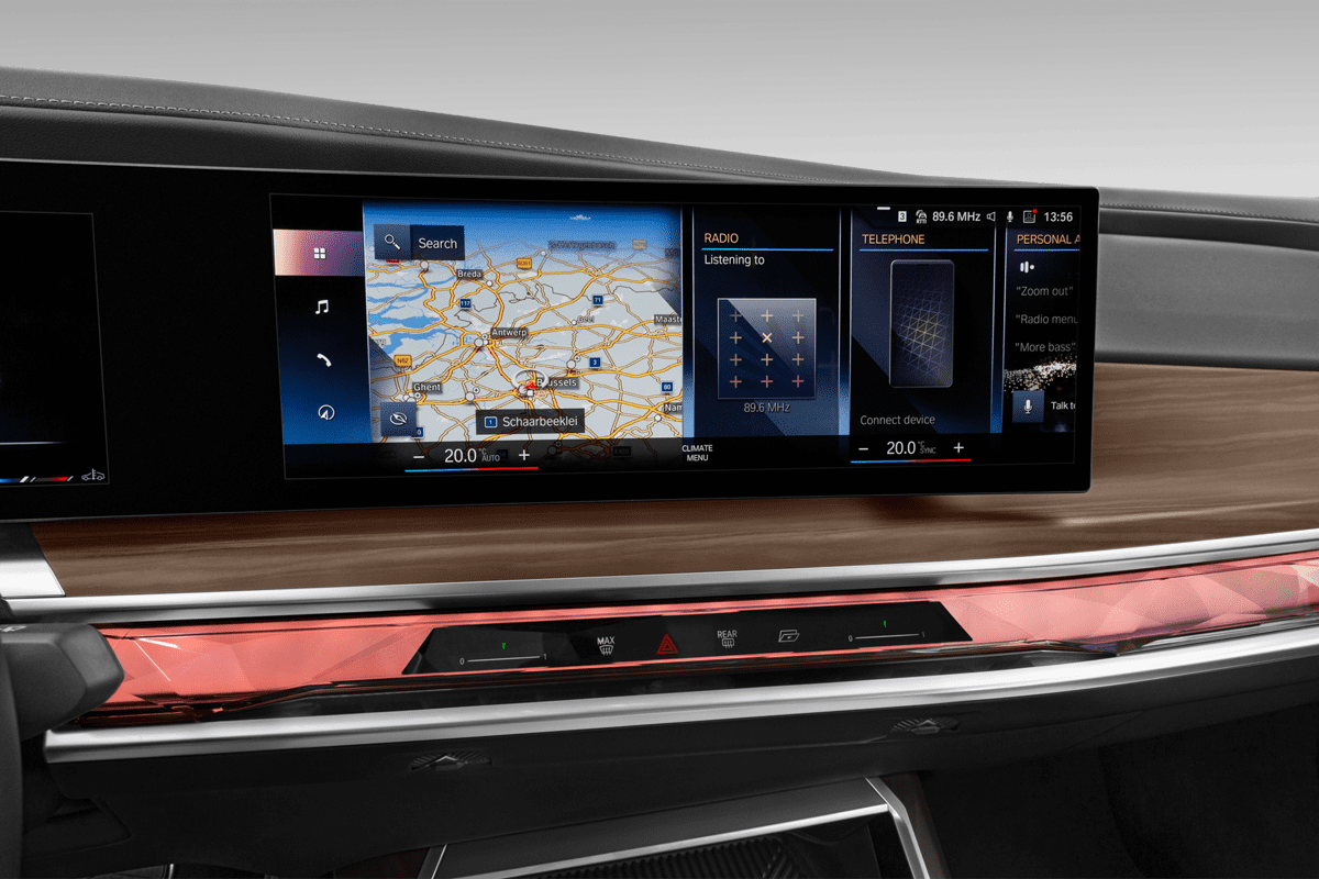 Mittelkonsole eines BMW 7er Limousine