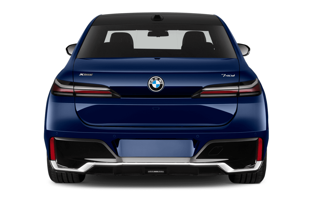 Heckansicht eines BMW 7er Limousine