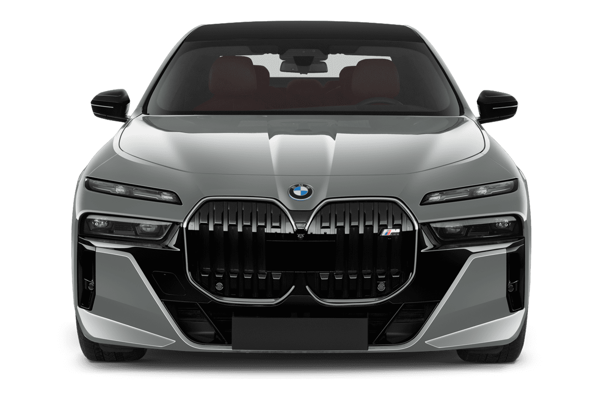 Frontansicht eines BMW 7er Limousine, freigestellt