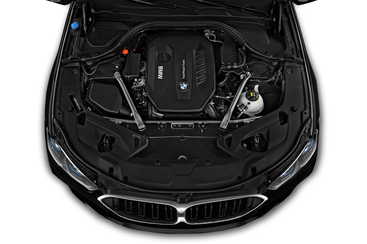 Motorraum eines BMW 8er Coupé