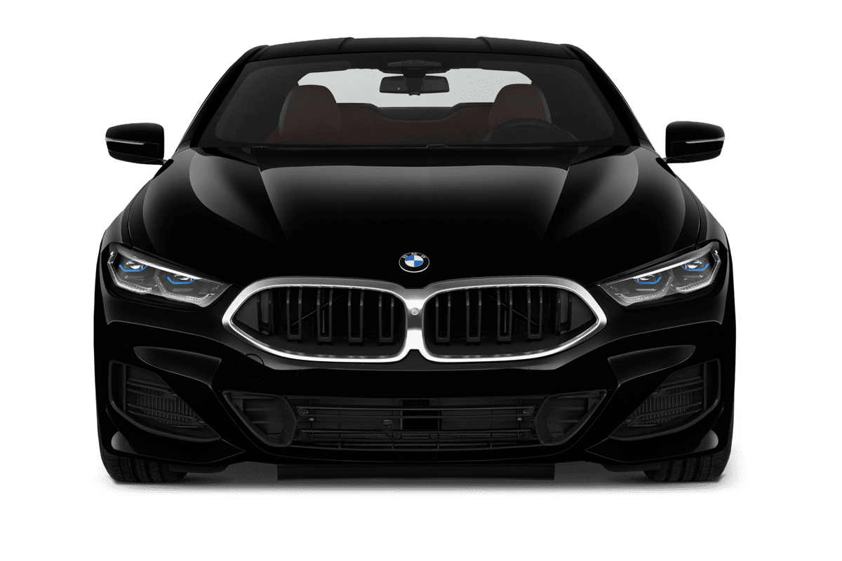 Frontansicht eines BMW 8er Coupé, freigestellt