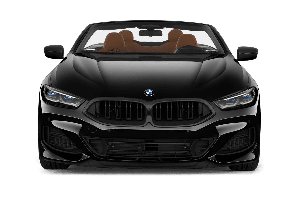 Frontansicht eines BMW 8er Cabriolet, freigestellt
