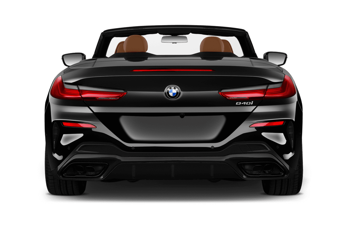 Heckansicht eines BMW 8er Cabriolet