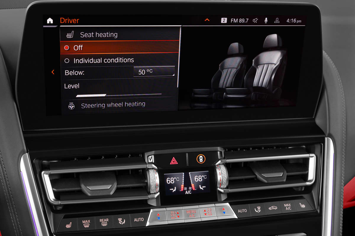 Klimasteuerung eines BMW 8er Gran Coupé