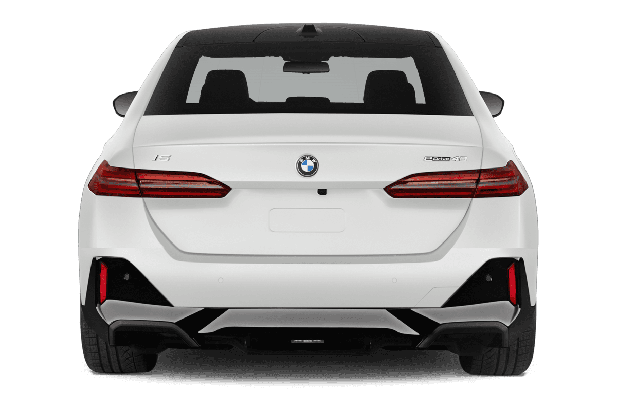 Heckansicht eines BMW i5 Limousine