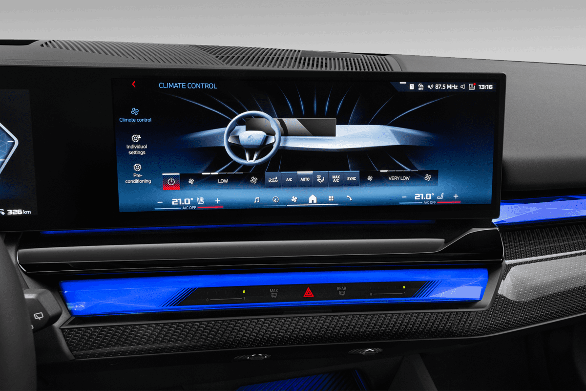 Klimasteuerung eines BMW i5 Touring