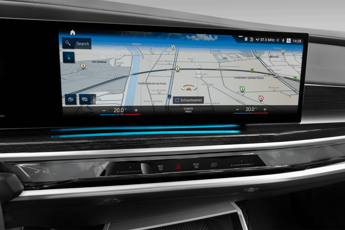 Mittelkonsole eines BMW i7