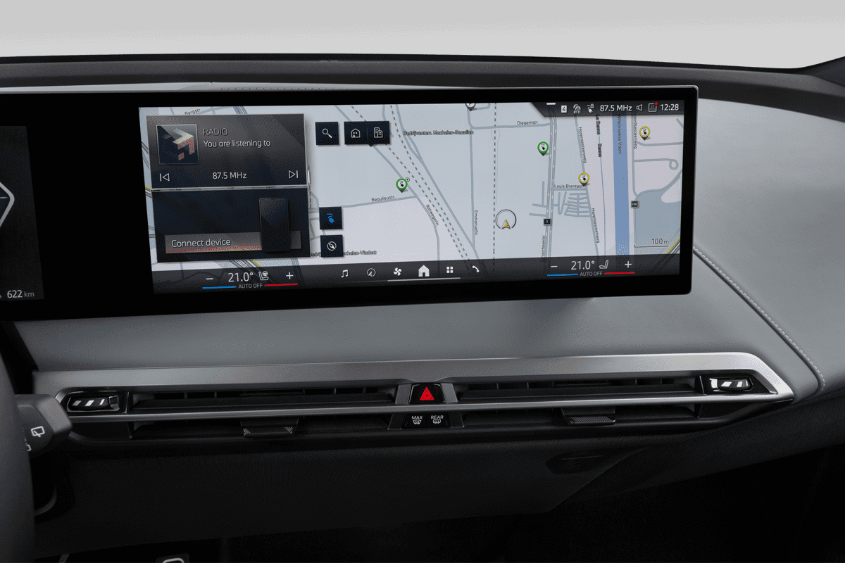 Mittelkonsole eines BMW iX