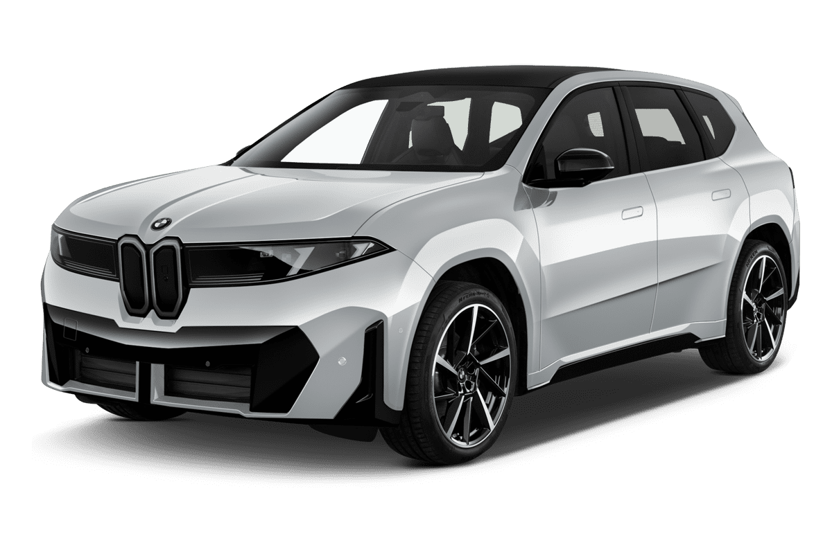 Schräge Frontansicht eines BMW iX3 (neues Modell), freigestellt
