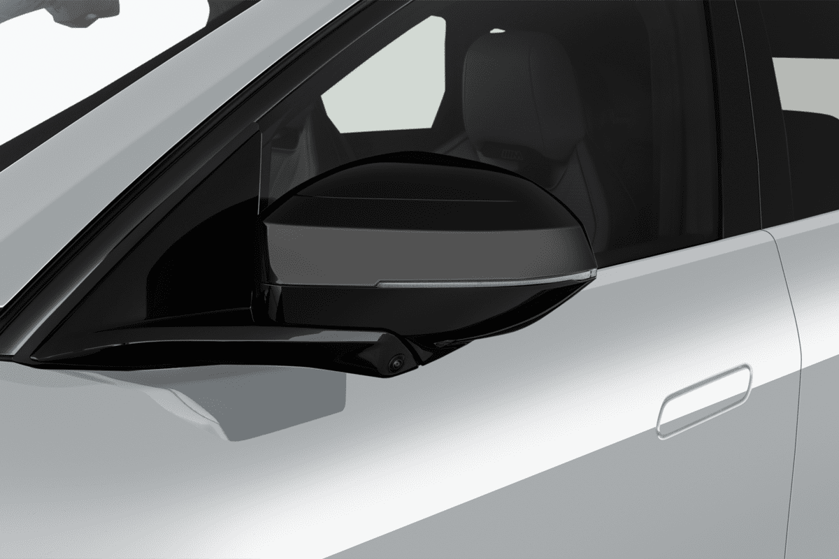 Rückspiegel eines BMW iX3 (neues Modell)