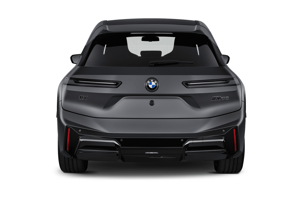 Heckansicht eines BMW iX (KI-generiert)