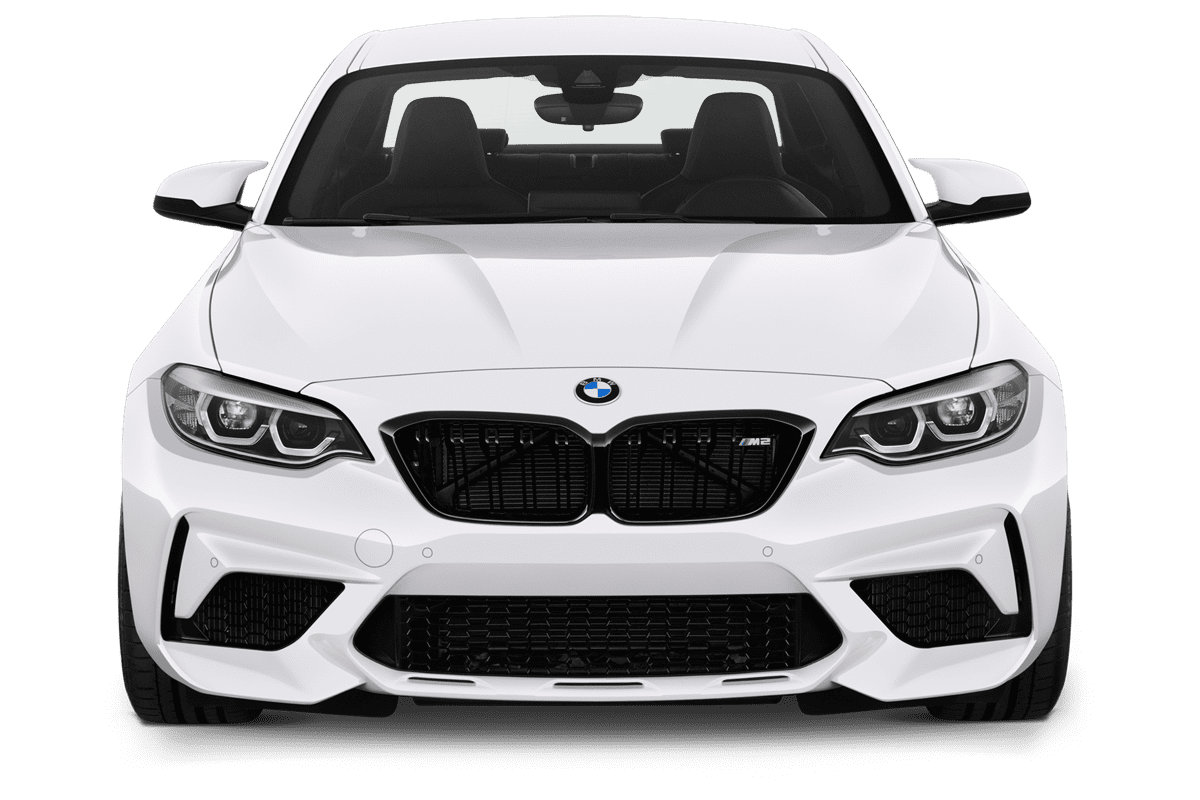 Frontansicht eines BMW M2 Competition, freigestellt