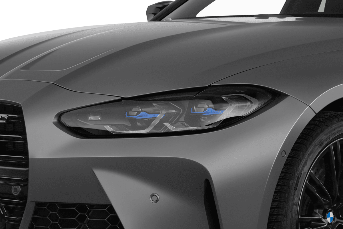 Frontscheinwerfer eines BMW M3 Limousine