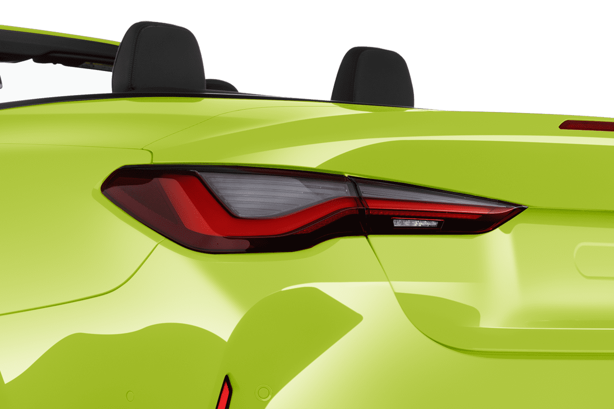 Heckleuchten eines BMW M4 Cabrio 