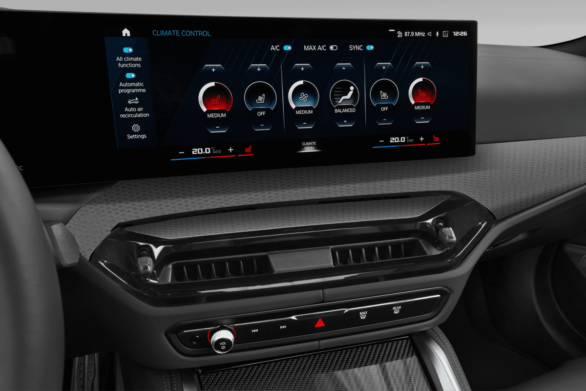 Klimasteuerung eines BMW M4 Cabrio 