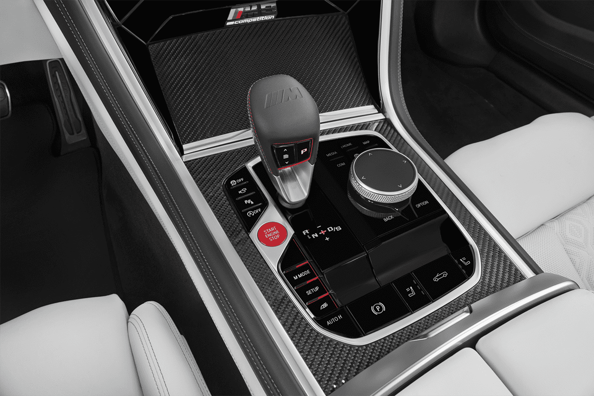 Schaltknüppel eines BMW M8 Cabrio