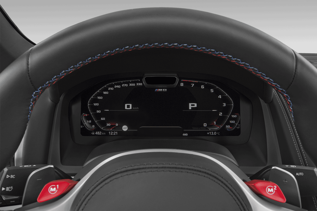 Kombiinstrument eines BMW M8 Cabrio