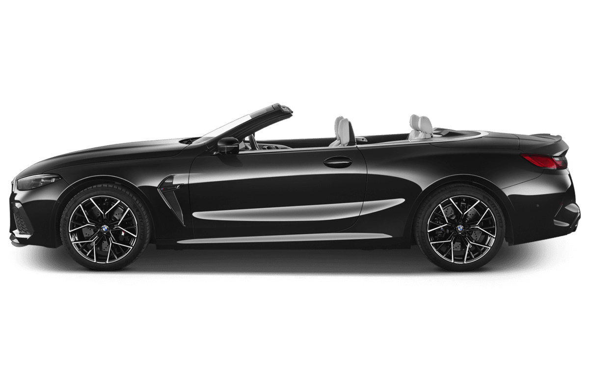 Seitenansicht eines BMW M8 Cabrio